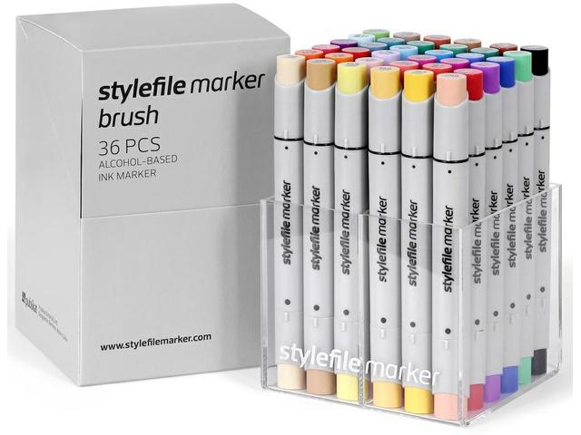 STYLEFILE BRUSH MARKERSET BR36MA 36-DELIG MAIN A 1