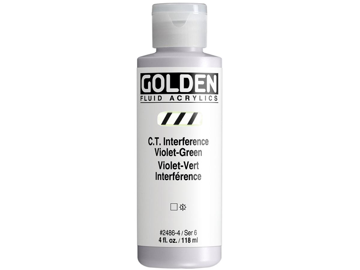 GOLDEN FLUID ACRYL 119ML S6 486 INTERFERENCE VIOLET/GREEN 1