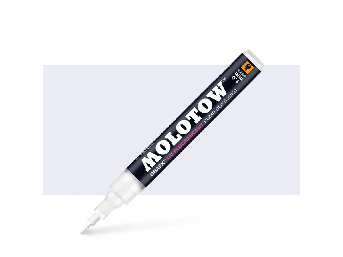 MOLOTOW GRAFX-UV-FLUORESCENT PUMP SOFTLINER 1MM WIT   UV.06 1
