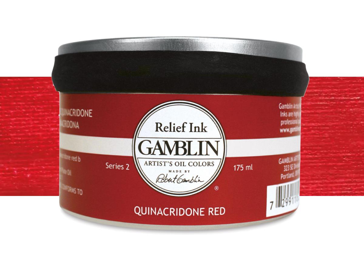 GAMBLIN RELIEF INK 175ML S2 R2590 QUINACRIDONE RED 1