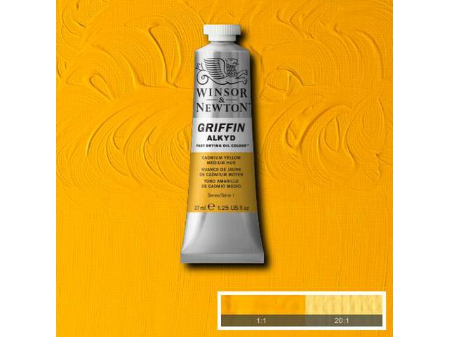 WINSOR & NEWTON GRIFFIN ALKYDVERF 37ML S1 109 CADMIUM YELLLOW HUE 1