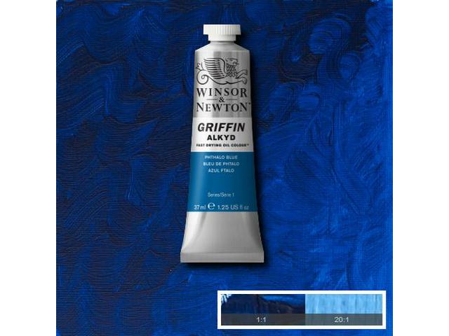 WINSOR & NEWTON GRIFFIN ALKYDVERF 37ML S1 514 PHTHALO BLUE (RED SHADE) 1