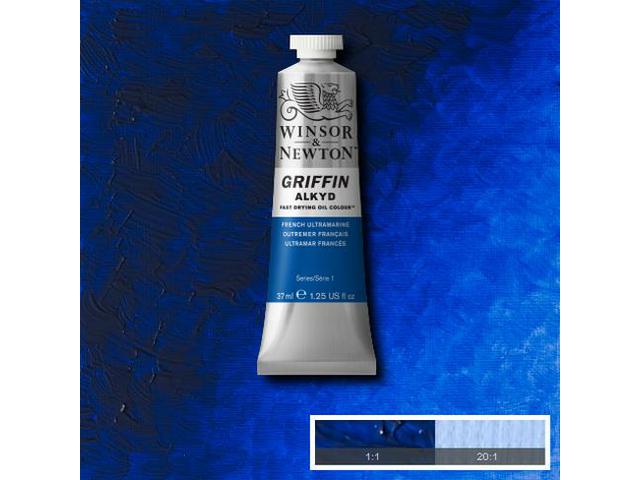 WINSOR & NEWTON GRIFFIN ALKYDVERF 37ML S1 263 FRENCH ULTRAMARINE 1