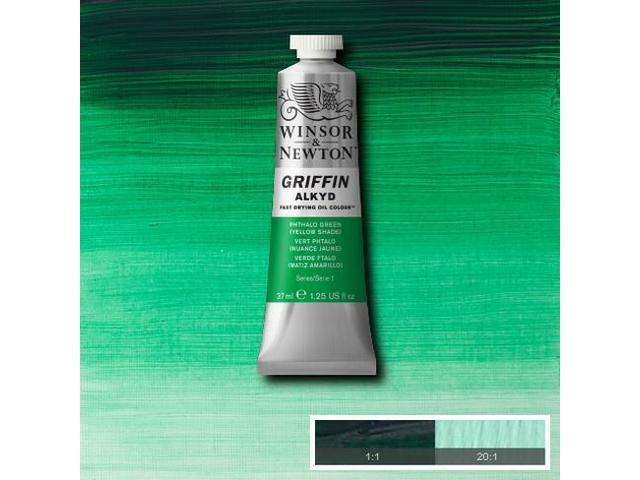 WINSOR & NEWTON GRIFFIN ALKYDVERF 37ML S1 521 PHTHALO GREEN (YELLOW SHADE) 1