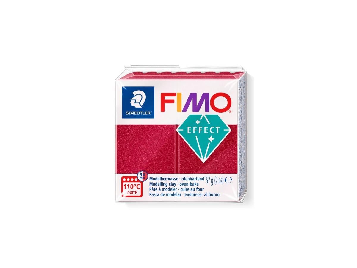 FIMO EFFECT BOETSEERKLEI 57GRAM METALLIC ROBIJN ROOD  1
