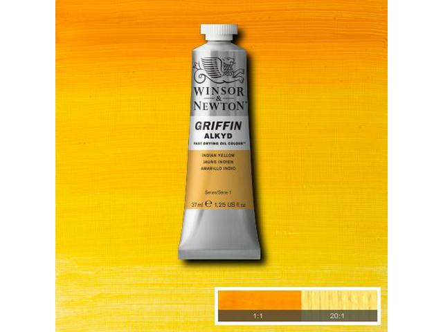 WINSOR & NEWTON GRIFFIN ALKYDVERF 37ML S1 319 INDIAN YELLOW 1