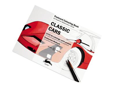 POSTCARDKLEURBOEK - CLASSIC CARS (10,5x15CM) OP=OP 1
