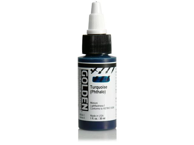 GOLDEN HIGH FLOW ACRYL 30ML S4 TURQUOISE (PHTHALO) 1