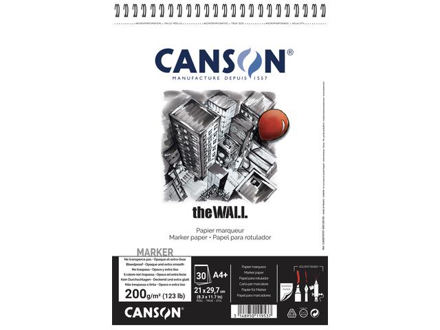 CANSON THE WALL SPIRAALBLOK GRAFITTI-PAPIER A4 200GRAM 2-Z 1