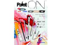 CLAIREFONTAINE PAINT ON ASSORTI A4 250GRAM 24 VEL BLOK