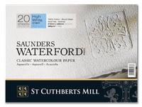ST CUTHBERTS MILL SAUNDERS WATERFORD AQUARELBLOK 31X23CM 300GRAM COLD PRESSED HIGH WHITE