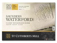 ST CUTHBERTS MILL SAUNDERS WATERFORD AQUARELBLOK 31X23CM 300GRAM ROUGH HIGH WHITE