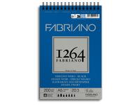 FABRIANO 1264 BLACK DRAWING TEKENPAPIER A5 200 GRAMS