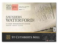 ST CUTHBERTS MILL SAUNDERS WATERFORD AQUARELBLOK 41X31CM 300GRAM HOT PRESSED HIGH WHITE
