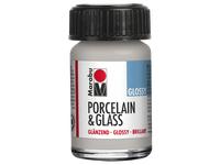 MARABU PORCELAIN GLASS GLOSSY METALLIC 15ML 782 ZILVER
