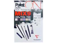 CLAIREFONTAINE PAINT-ON MIX 9 A4 250GRAM BLOK (27 VEL)