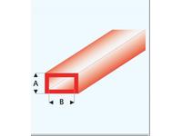 PROFIEL GLASHELDER BUIS ROOD (A=)2,0X4,0MM 33CM 442-53/3