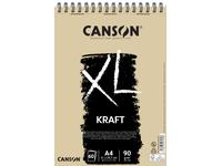 CANSON KRAFT BLOK XL BRUIN A4 90GR 60VEL
