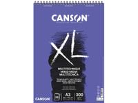 CANSON XL MIX MEDIA  BLOK A3 300 GRAM 30 VEL, SPIRAAL