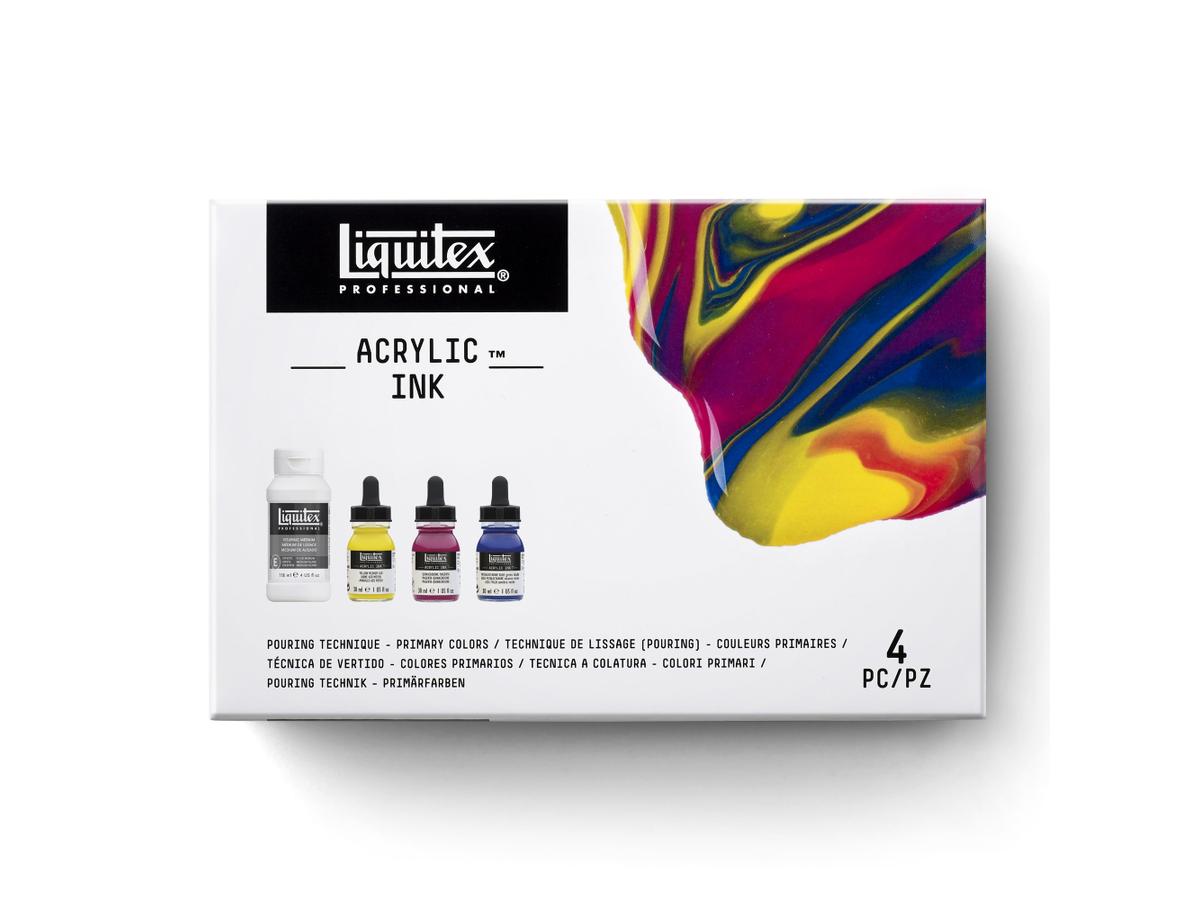 LIQUITEX ACRILIC INKT SET 3X30ML POURING - PRIMARY COLORS 4