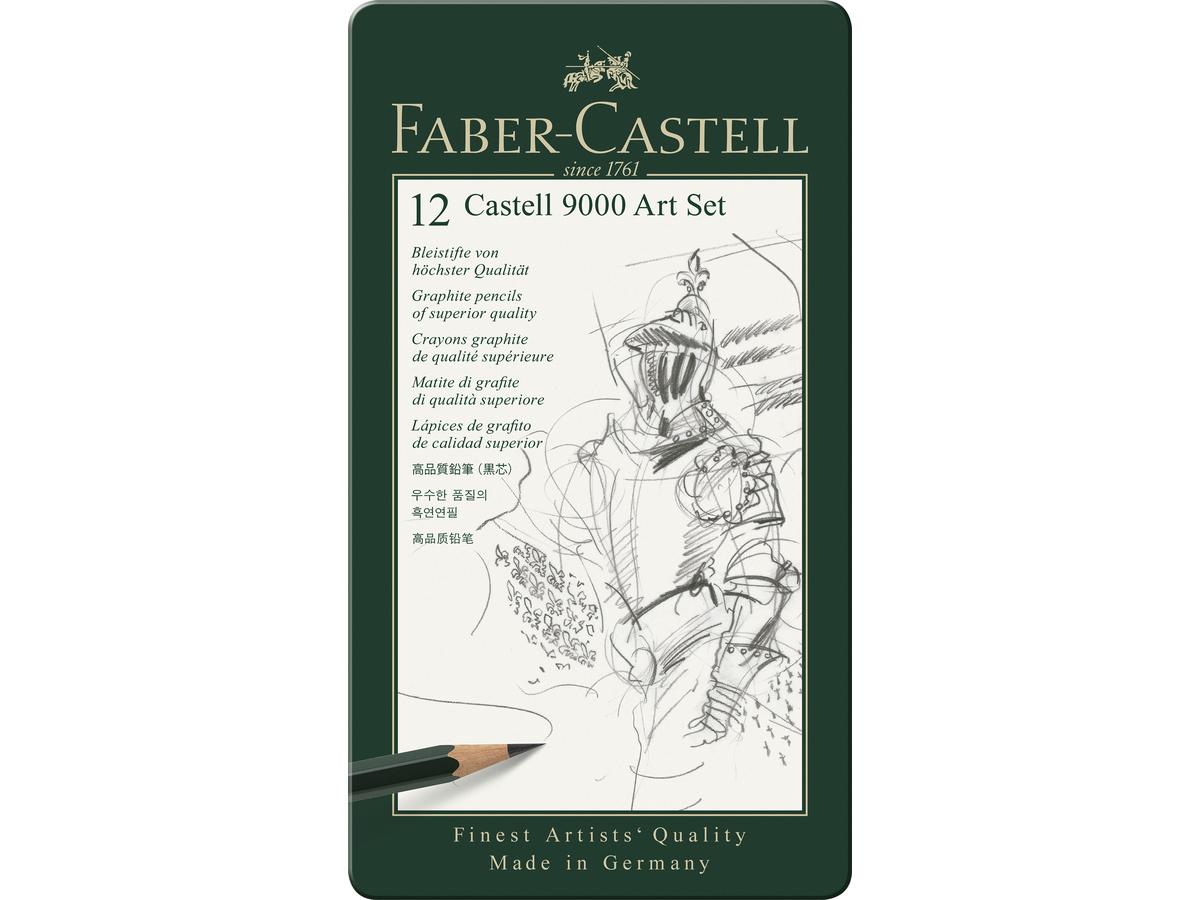 FABER-CASTELL 9000 GRAFIETPOTLODENSET PROFESSIONAL 12STUKS 3