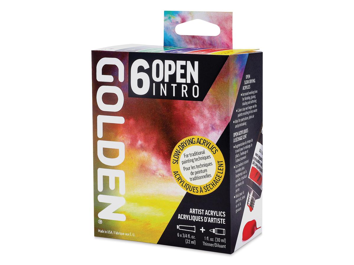 GOLDEN OPEN ACRYLIC INTRO SET 6X22ML+ OPEN THINNER 2