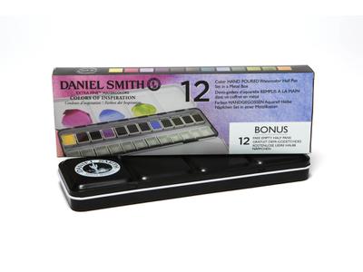 DANIEL SMITH WATERCOLOR METAL BOX 12 X 1/2 NAP + 12 LEEG - INSPIRATION 2