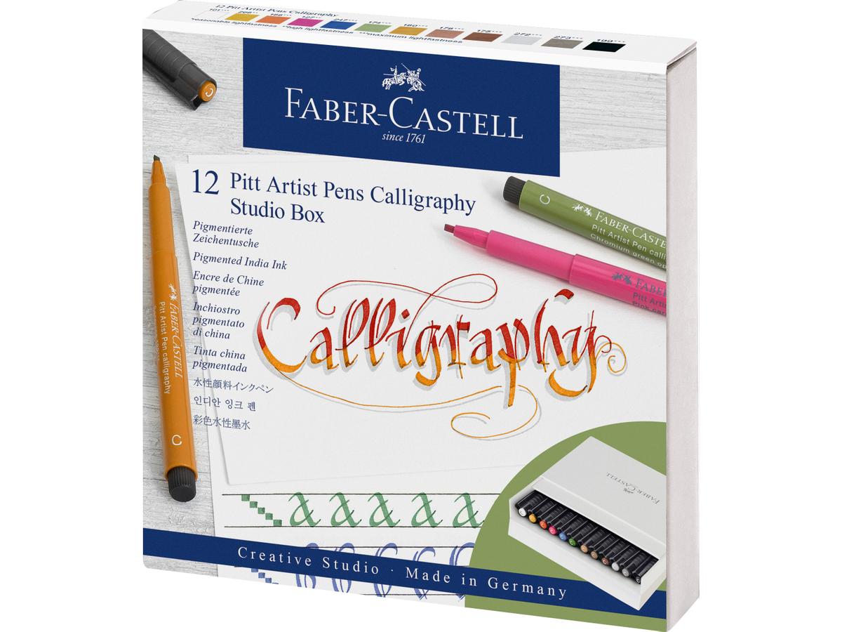 FABER-CASTELL PITT ARTIST PEN CALLIGRAPHY SET  STUDIO BOX 12 STUKS 3