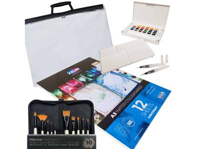 ZIELER COMPLETE WATERCOLOUR PAINTINGSET IN A CLEAR A3 CASE 4
