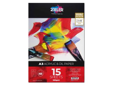 ZIELER COMPLETE ACRYLIC PAINTING SET IN A CLEAR A3 CASE 4